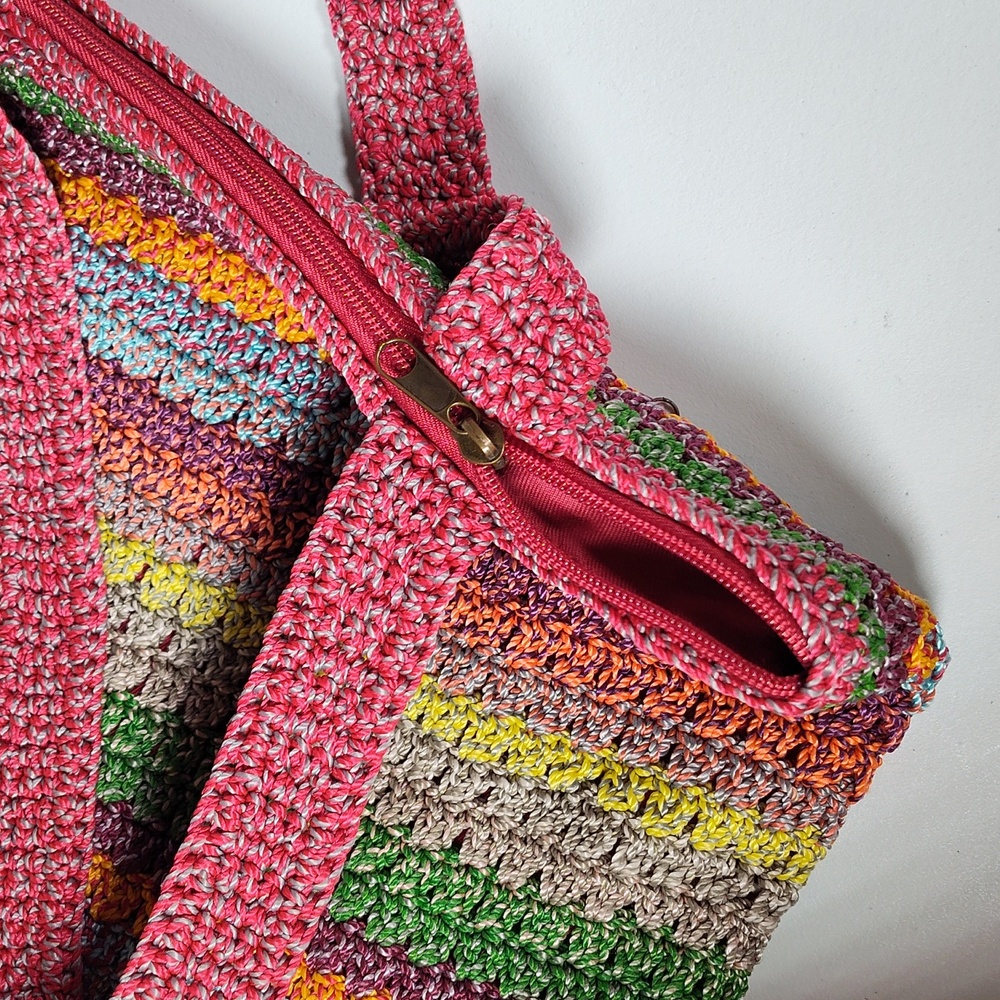 The Sak Riviera crocheted tote bag in Sand Stripe multicolored - Picture 7 of 13